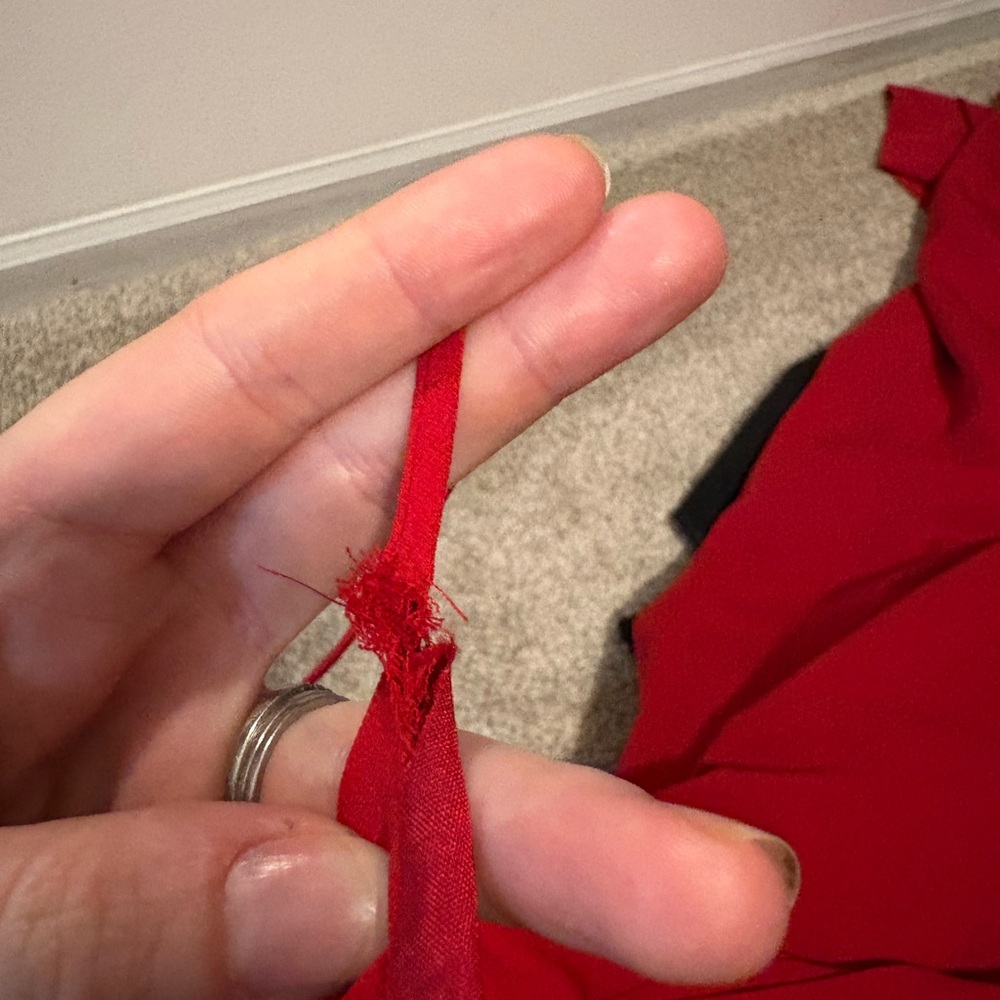 Jill Stuart Red Wide Leg Belted Jumpsuit - Picture 2 of 8